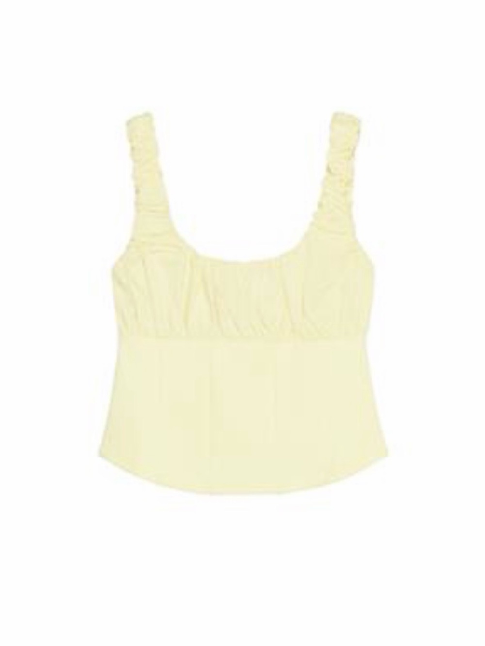 Zara Pale Yellow Strap Tank Top